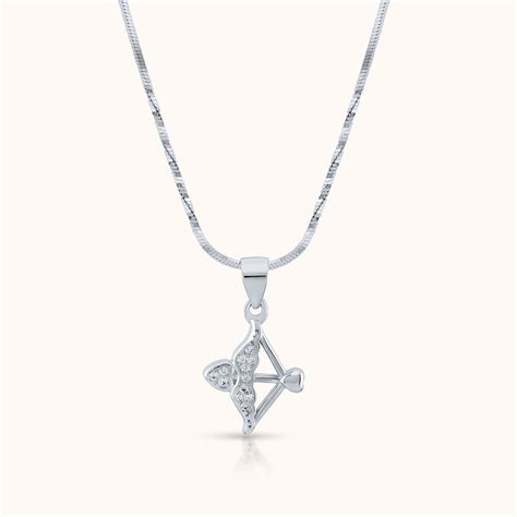 Bow And Arrow Pandent – Shining Silver.in