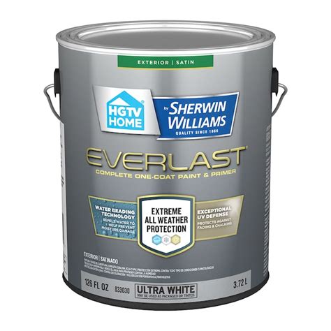 HGTV HOME by Sherwin-Williams Everlast Satin Ultra White/Base1 Tintable ...
