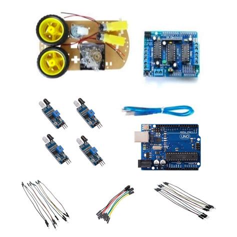 Robocraze DIY Line follower kit using UNO board compatible with Arduino ...
