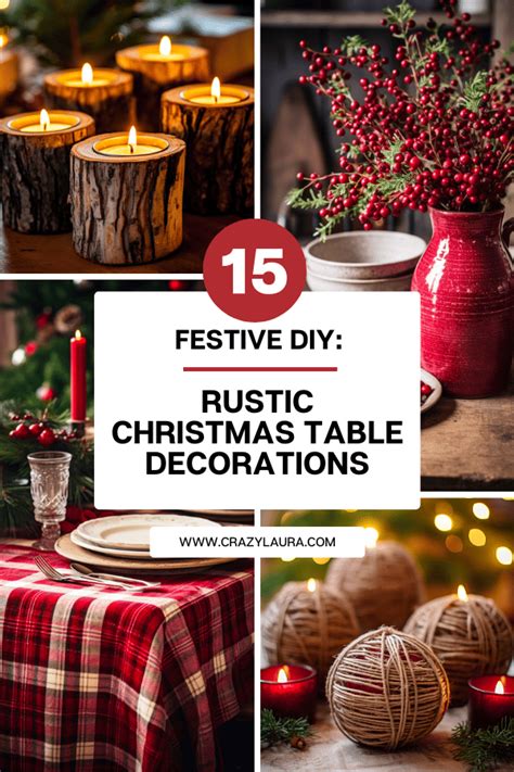 Image result for Rustic Christmas Table Decorations
