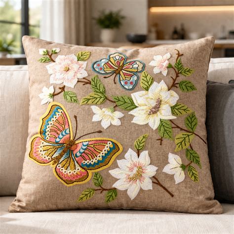 Hand Embroidered Cushion Covers – 20 x 20 Inch (Cotton Base) – Kala ...