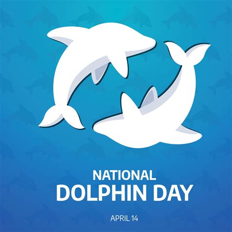 national dolphin day. dolphin day greeting vector design. flat ...