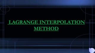 Lagrange Interpolation Method 的图像结果