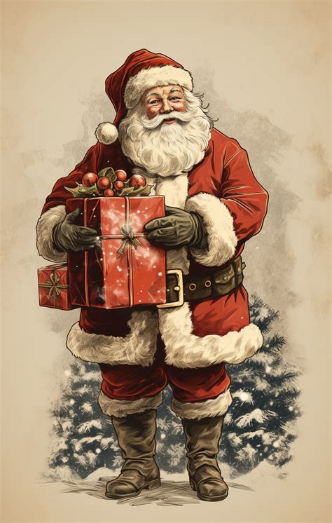 Vintage Santa Claus Art Free Stock Photo - Public Domain Pictures