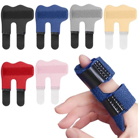 Amazon.com: TEESSUE 6pcs Color Trigger Finger Splint, Finger Braces Joint Stabilizer, Adjustable ...