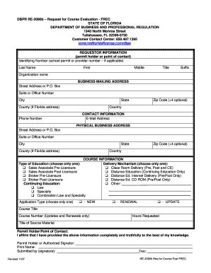 Dbpr Request Evaluation - Fill Online, Printable, Fillable, Blank ...