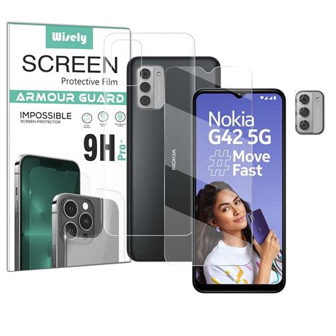 Wisely 3in1 Camera Lens Nano Glass + Anti Scratch Front & Back Guard ...