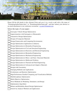 Abstract Submission Form - Blank Fillable Template | Fill Out, Print ...