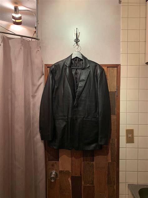 “CHRISTIAN MODE” black sheep leather 2B tailored jacket | LAUGH