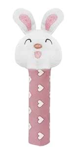 pikipo Bunny Face Rattle Soft Toy(Plush) for Baby with Squeeze Handle ...