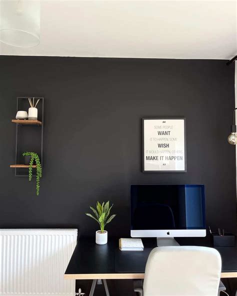 Office with Black Wall Decor - Soul & Lane