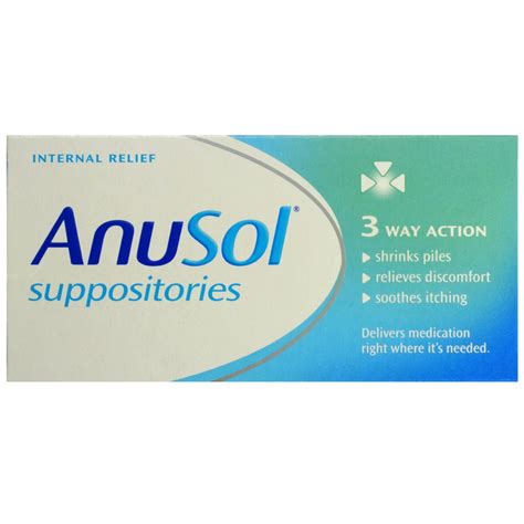 Anusol Hemorrhoid Suppositories Haemorrhoids Piles Treatment 12 Pack | Home Health UK