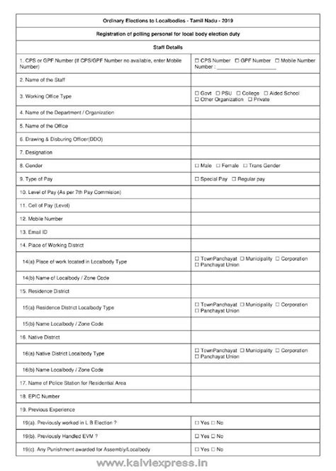 Local body election - new form