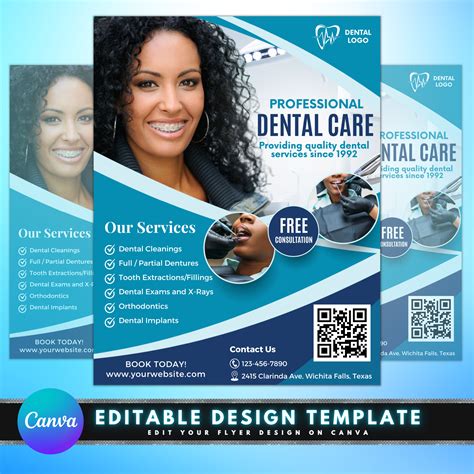 Dental Care Flyer, DIY Flyer Template Design, Dental Clinic Flyer ...