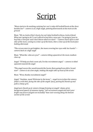 Image result for Sample Script Format