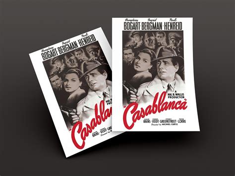 Casablanca Movie Poster 1942, Italian Casablanca Movie Poster, Vintage ...
