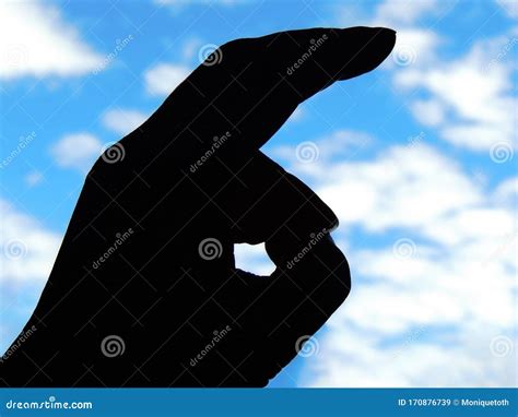 Shadow Puppet Bunny Over Blurred Blue Sky and White Clouds Stock Image ...