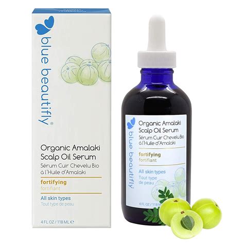 Amazon.com: Blue Beautifly Organic Amalaki Scalp Oil Serum. Nurtures ...