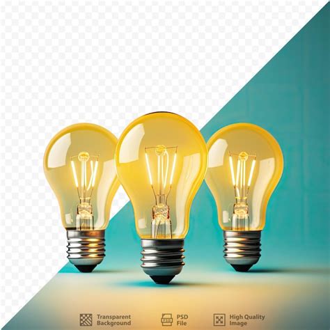 Innovation and idea light bulbs on transparent background | Premium AI ...