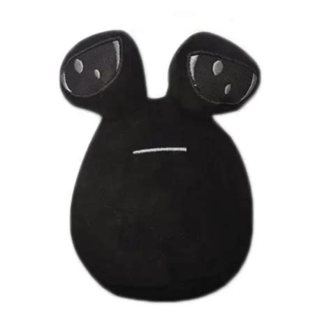 TechMax Solution Black Pou Alien Stuffed Cute Plush Toy, Kawaii Stuffed ...