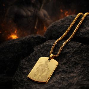 Hanuman Chalisa Engraved Gold Plated Pendant – Gemsinvite