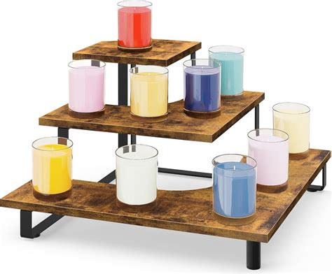 Amazon.com: ELITEROO 3 Tier Wooden Retail Display Shelves, Portable ...