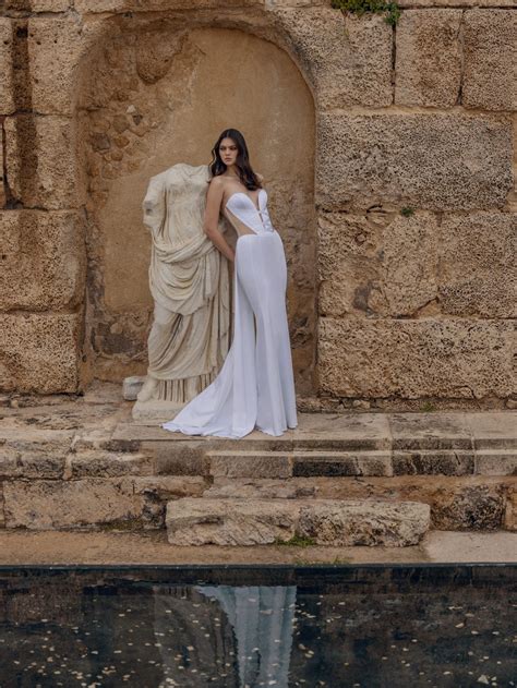 Greek Goddess Wedding Dress Strapless
