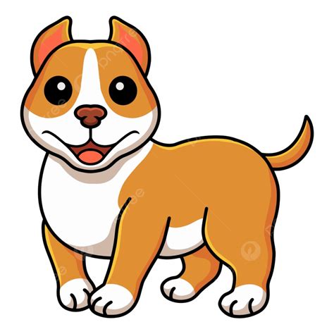 Cute Smiling Little Pitbull Cartoon, Kid, Puppy, Young PNG and Vector ...