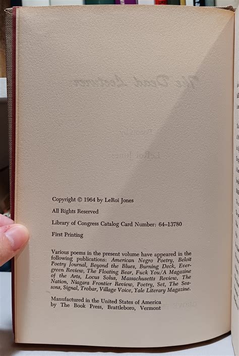 The Dead Lecturer by LeRoi Jones; Amiri Baraka: Very Good Hardcover ...