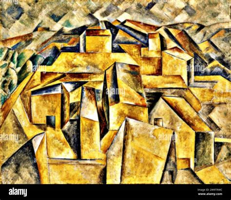 House on the Hill, Horta de Ebro, 1909 (Painting) by Artist Picasso ...