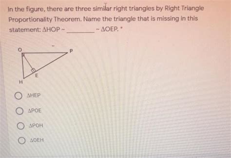 In the figure, there are three similar right triangles by Right ...