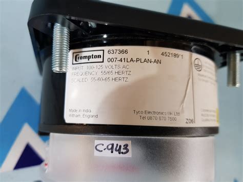 CROMPTON 007-41LA-PLAN-AN HERTZ METER – Atlas Shipcare Services