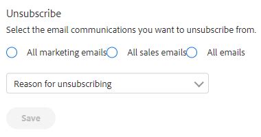Unsubscribe Overview | Adobe Marketo Engage