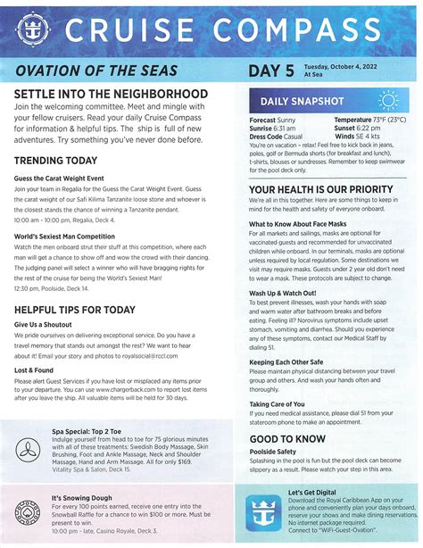 Ovation of the Seas 9-night Hawaii Cruise Compass - September 30, 2022 ...