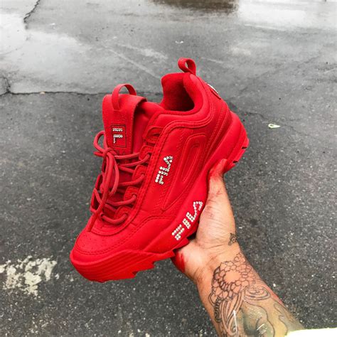 all red filas