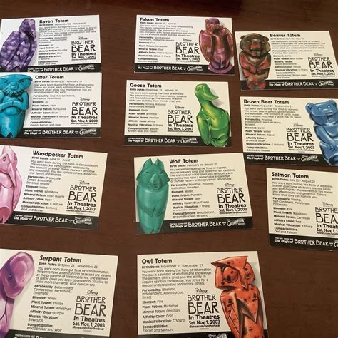 2003 Disney BROTHER BEAR Movie Promo Totem Cards - Set of 11 | eBay ...