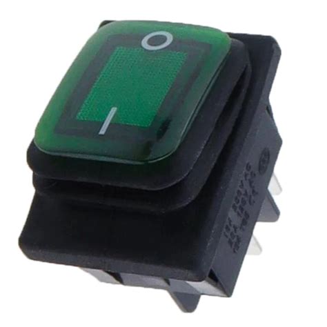 Probots ProMax 250V Green Light 16A DPST Rocker Switch 2 Position ON ...