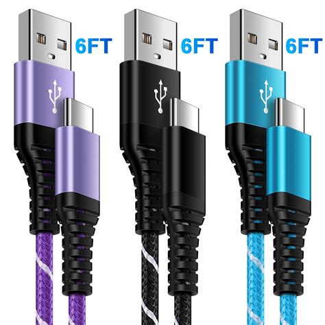 USB C Cable,ABCPOW USB A to USB C Cables 6ft 3pack Android Type C ...
