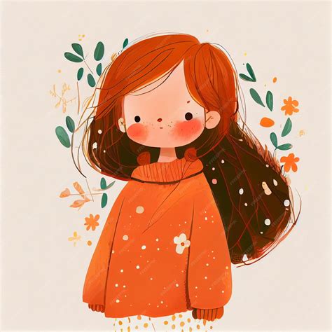 Premium Photo | Children's books illustration cute girl children illustration room wall prints ...
