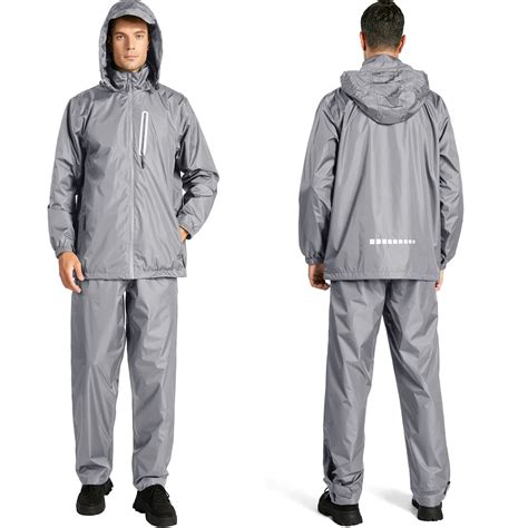 SWISSWELL Men's Waterproof Golf Rain Suit Rain Gear Jacket and Pant ...
