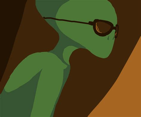Alien with Glasses - Drawception