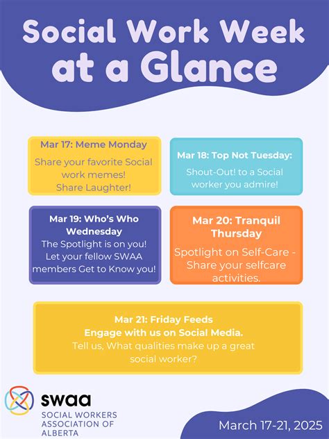 Social Work Week: March 17 - 21, 2025 — Social Workers Association of ...