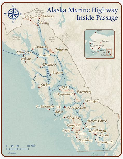 Map Of Alaska Inland Passage