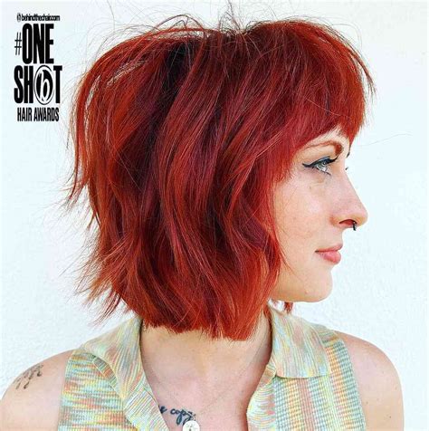 Medium Length Bright Red Hair