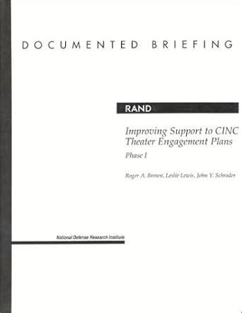 Buy Improving Support to CINC Theater Engagement Plans: Phase 1, 2001 ...
