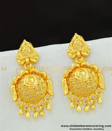 Buy Latest Real Gold Design Dangler Gold Plated Earring Collection for ...