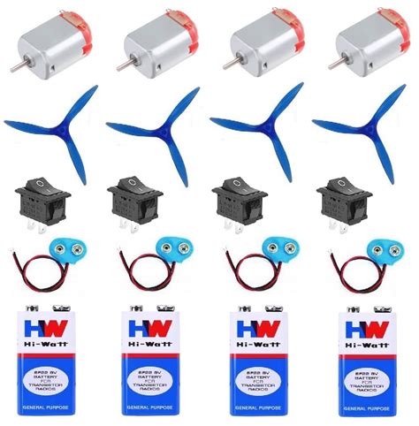 AVS COMPONENTS DC Toy Motor Kit Science Experiment Kit For DIY Projects ...