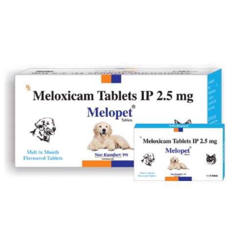 Buy Neo Kumfurt Melopet 2.5mg (Meloxicam) Tablet for Dogs & Cats online ...