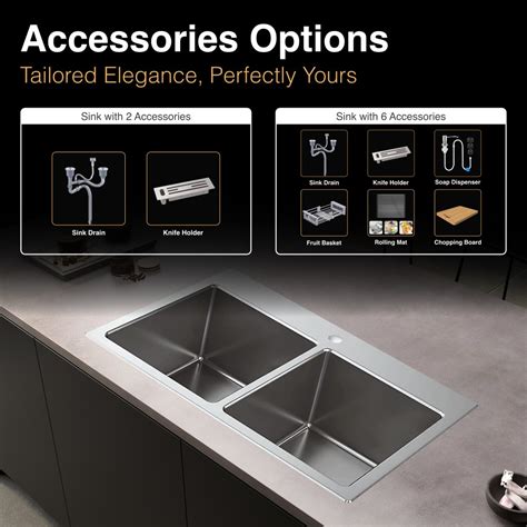 Nene Double Bowl Stainless Steel Kitchen Sink – Durable Matte Finish