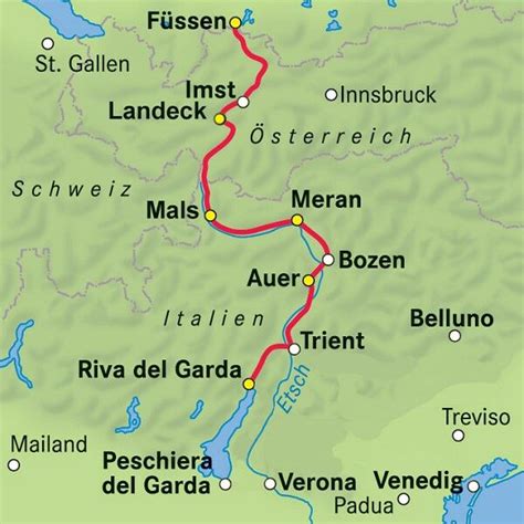 Via Claudia | Füssen - Riva del Garda - Radreisen in Frankreich ...